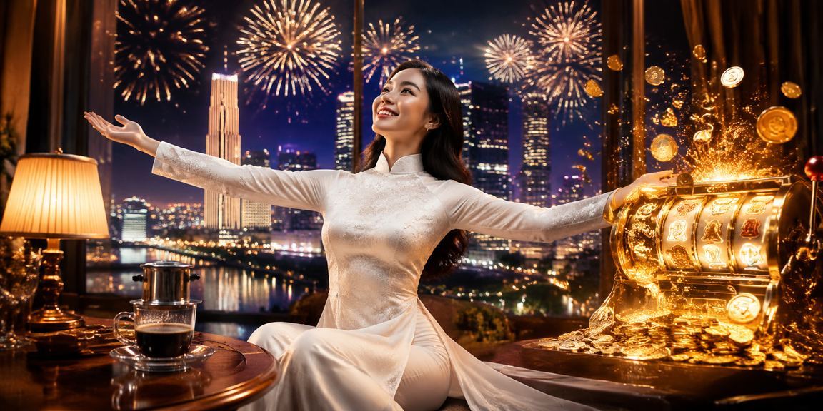 Phụ nữ mặc áo dài tại Hồ Chí Minh trải nghiệm trò chơi slot VIP trên điện thoại di động